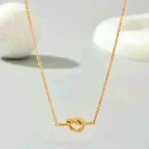 Gold Knot Pendant Necklace